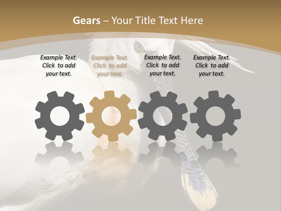 A White Bird With A Blue Tie On It's Neck PowerPoint Template