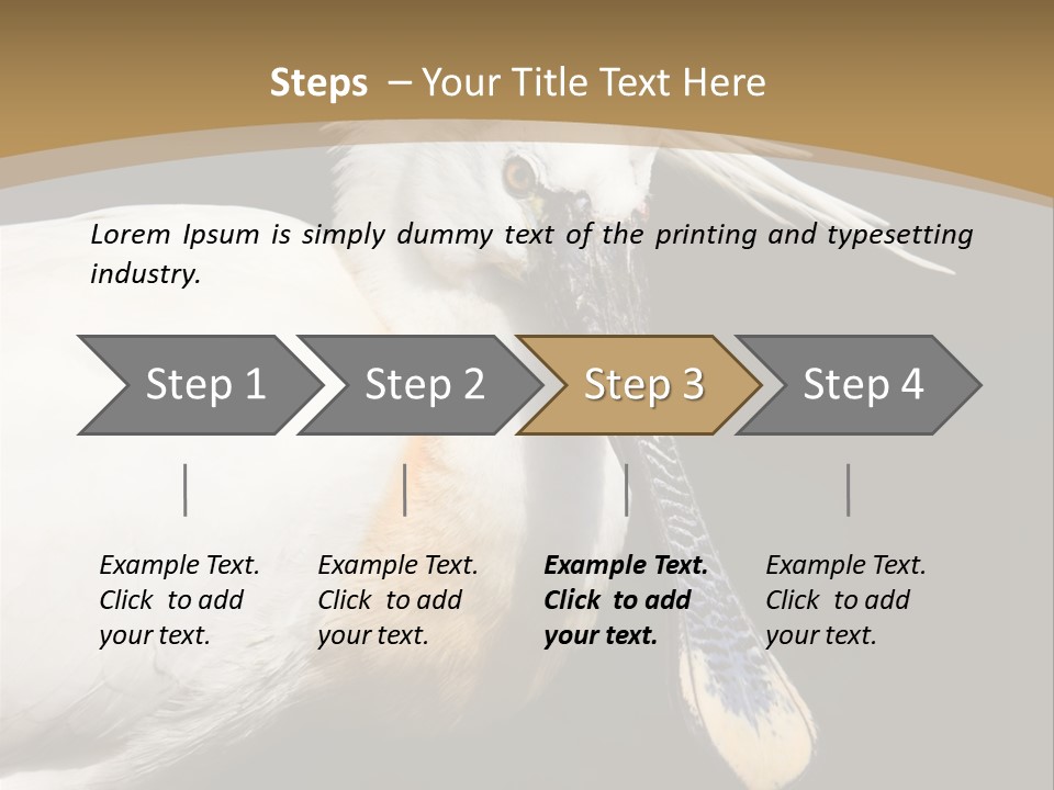 A White Bird With A Blue Tie On It's Neck PowerPoint Template