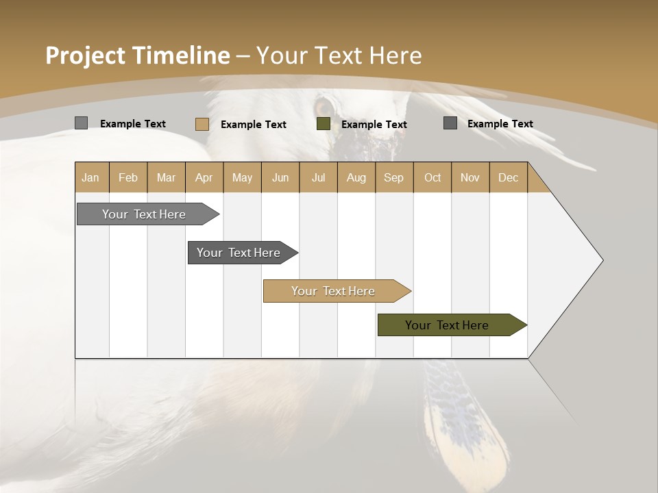 A White Bird With A Blue Tie On It's Neck PowerPoint Template