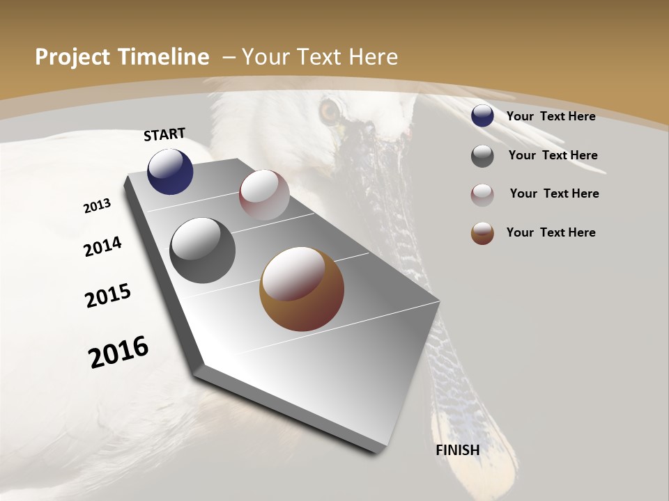 A White Bird With A Blue Tie On It's Neck PowerPoint Template