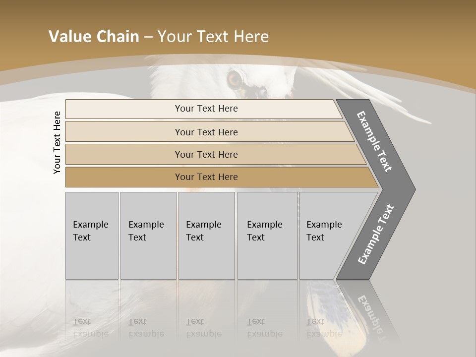 A White Bird With A Blue Tie On It's Neck PowerPoint Template