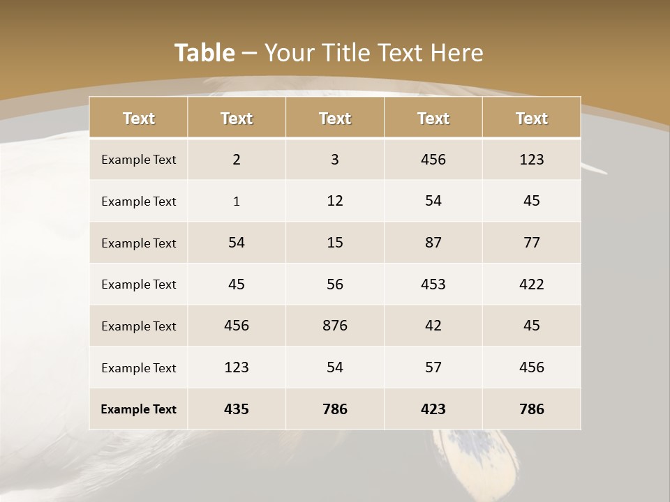 A White Bird With A Blue Tie On It's Neck PowerPoint Template