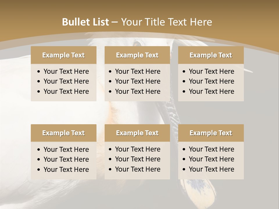 A White Bird With A Blue Tie On It's Neck PowerPoint Template