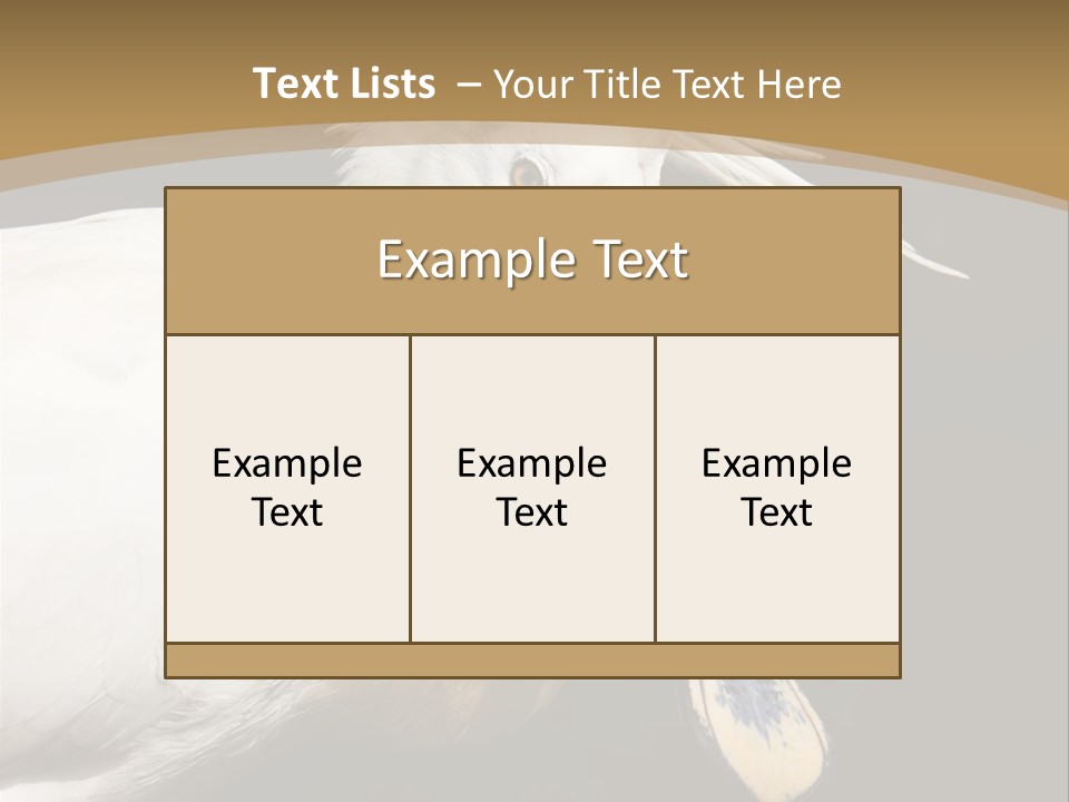 A White Bird With A Blue Tie On It's Neck PowerPoint Template