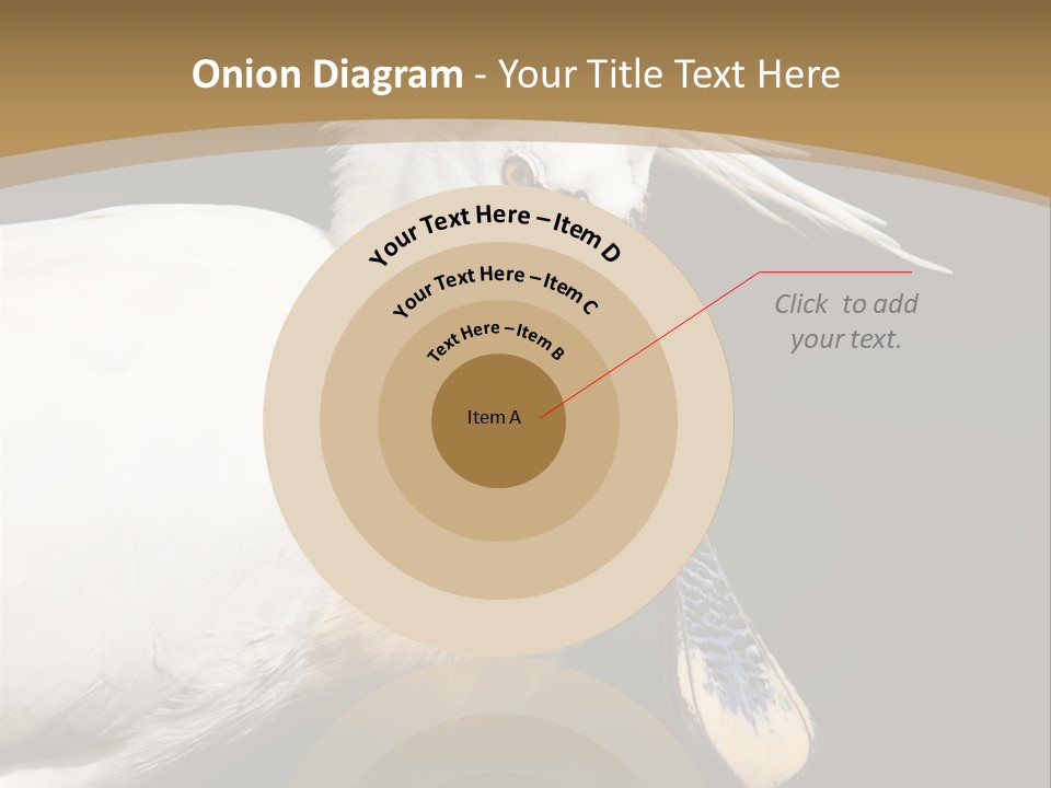 A White Bird With A Blue Tie On It's Neck PowerPoint Template