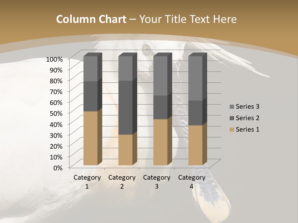 A White Bird With A Blue Tie On It's Neck PowerPoint Template