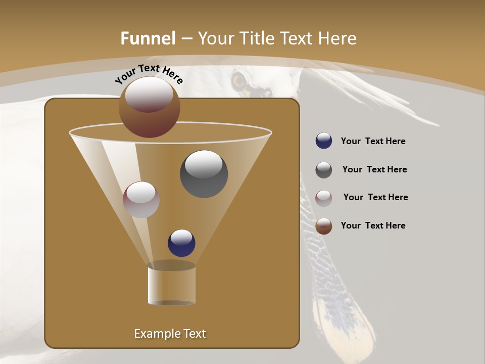 A White Bird With A Blue Tie On It's Neck PowerPoint Template