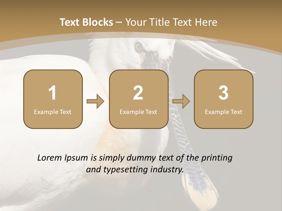 A White Bird With A Blue Tie On It's Neck PowerPoint Template