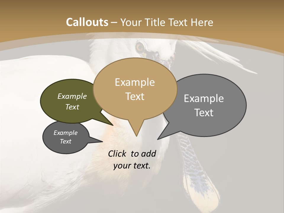 A White Bird With A Blue Tie On It's Neck PowerPoint Template