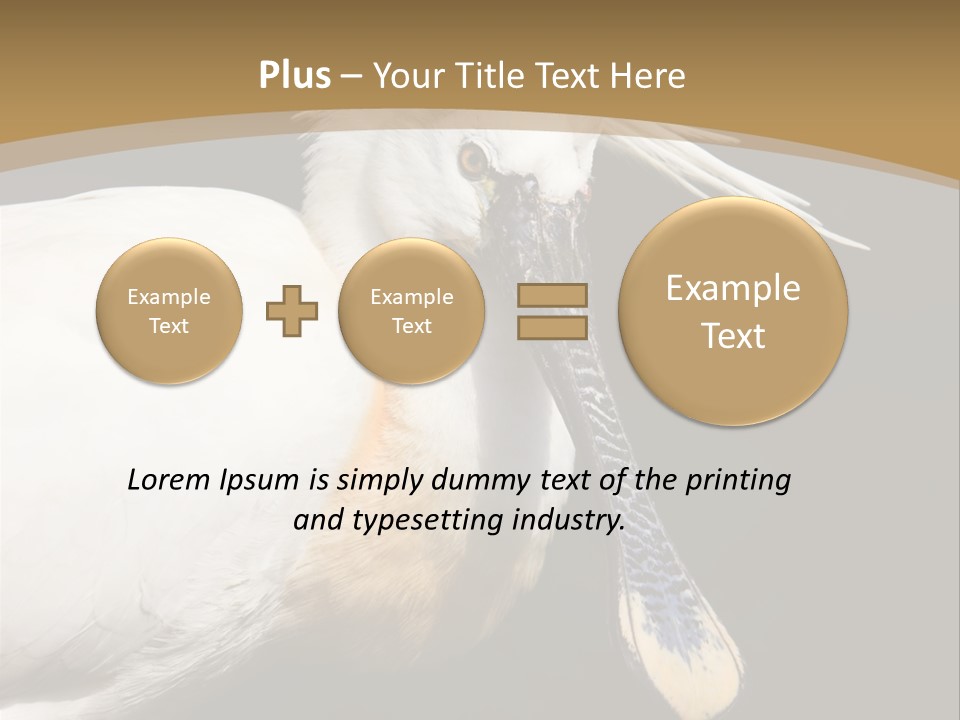 A White Bird With A Blue Tie On It's Neck PowerPoint Template