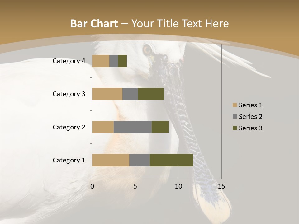 A White Bird With A Blue Tie On It's Neck PowerPoint Template