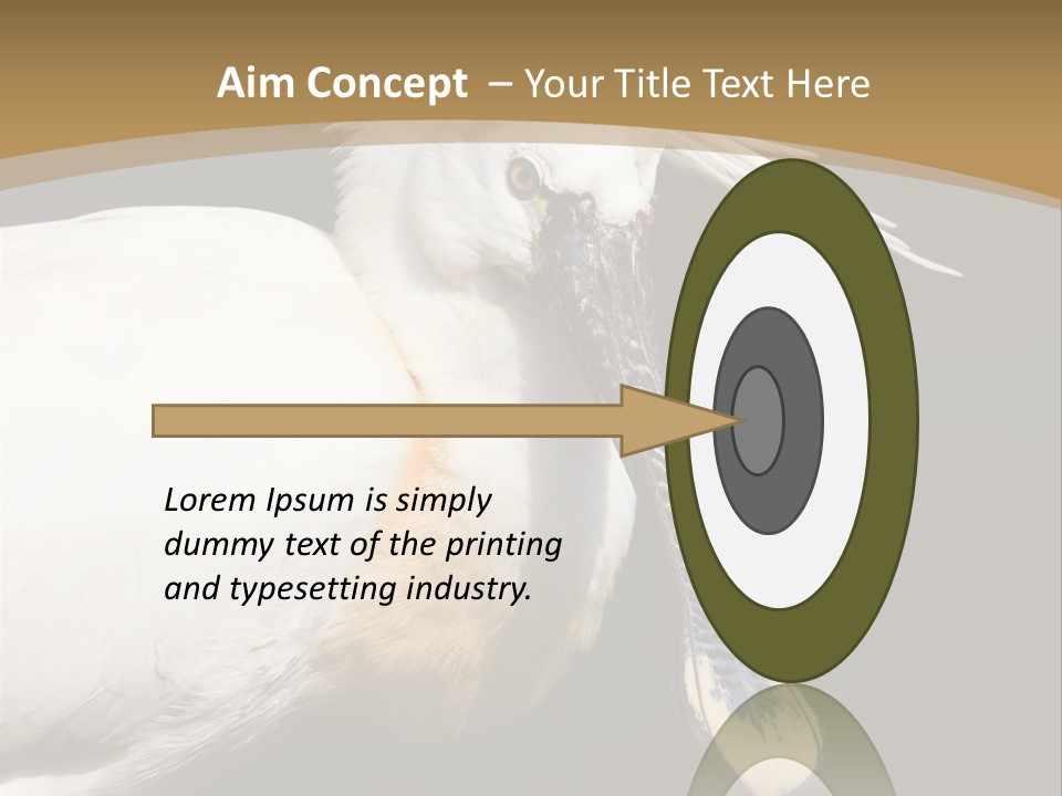 A White Bird With A Blue Tie On It's Neck PowerPoint Template