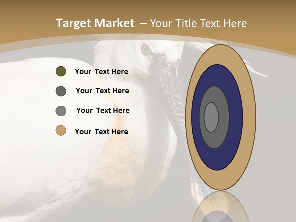 A White Bird With A Blue Tie On It's Neck PowerPoint Template