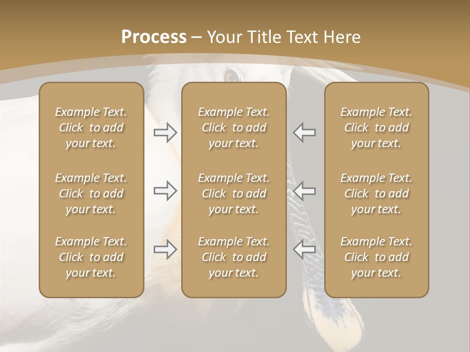 A White Bird With A Blue Tie On It's Neck PowerPoint Template