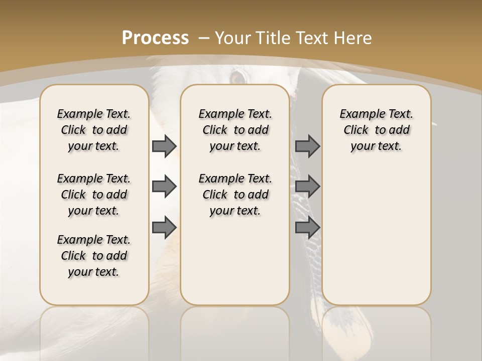 A White Bird With A Blue Tie On It's Neck PowerPoint Template
