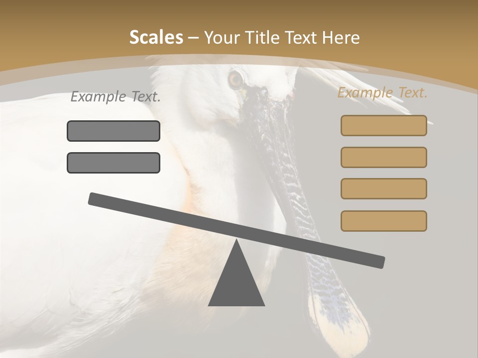 A White Bird With A Blue Tie On It's Neck PowerPoint Template