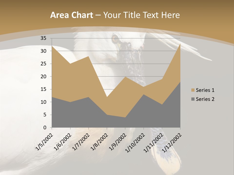A White Bird With A Blue Tie On It's Neck PowerPoint Template