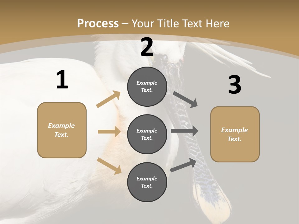 A White Bird With A Blue Tie On It's Neck PowerPoint Template