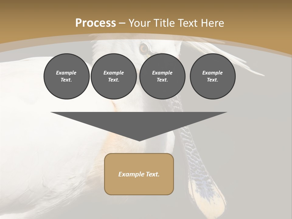 A White Bird With A Blue Tie On It's Neck PowerPoint Template