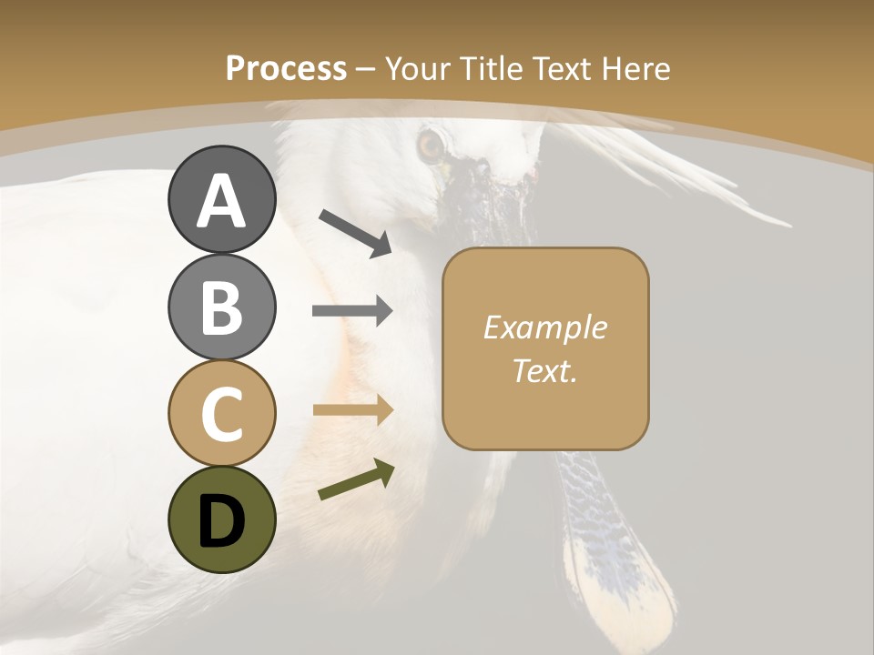 A White Bird With A Blue Tie On It's Neck PowerPoint Template