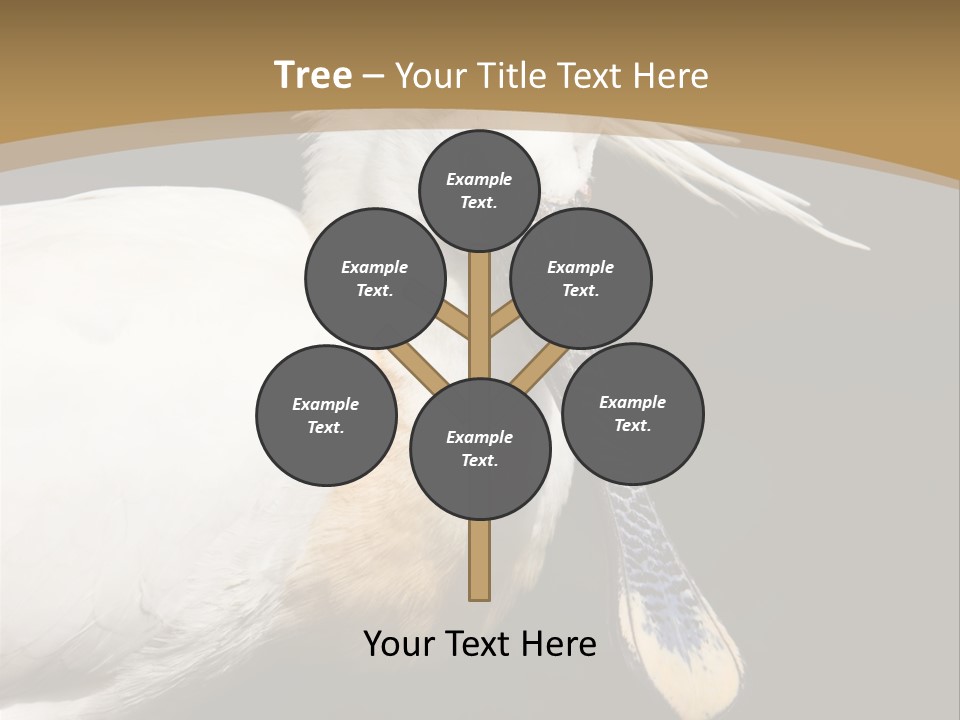 A White Bird With A Blue Tie On It's Neck PowerPoint Template