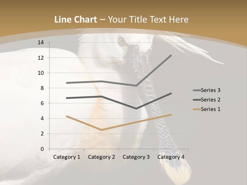 A White Bird With A Blue Tie On It's Neck PowerPoint Template