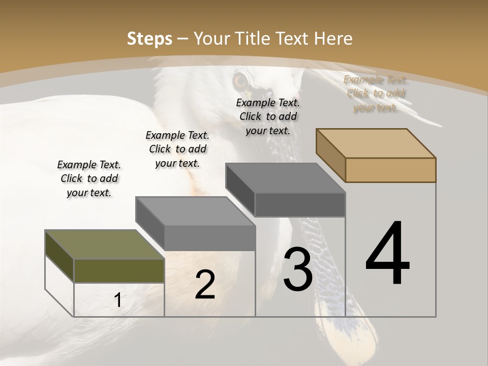 A White Bird With A Blue Tie On It's Neck PowerPoint Template