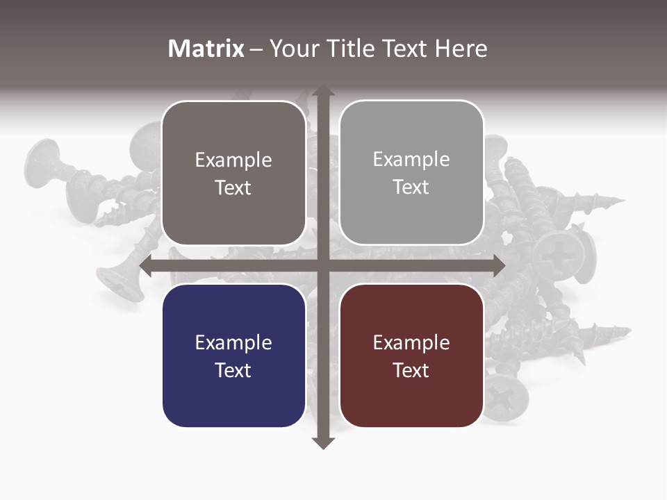 A Pile Of Screws On A White Background PowerPoint Template