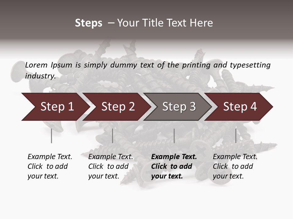 A Pile Of Screws On A White Background PowerPoint Template