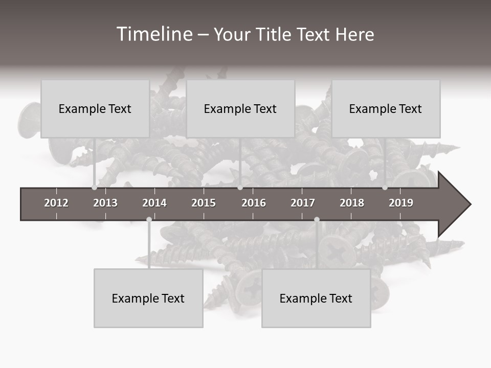 A Pile Of Screws On A White Background PowerPoint Template