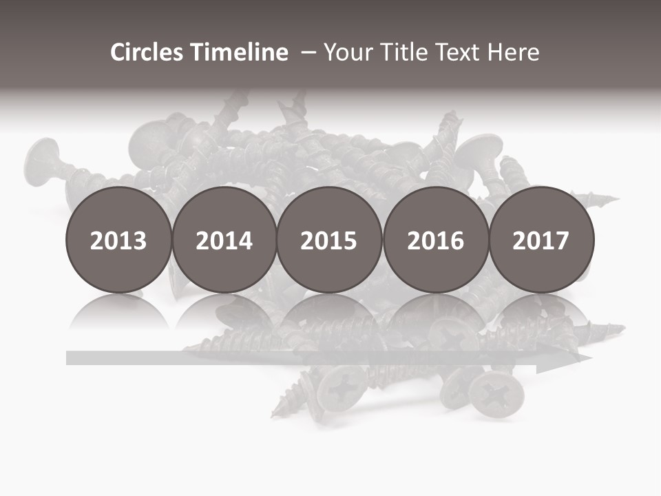 A Pile Of Screws On A White Background PowerPoint Template