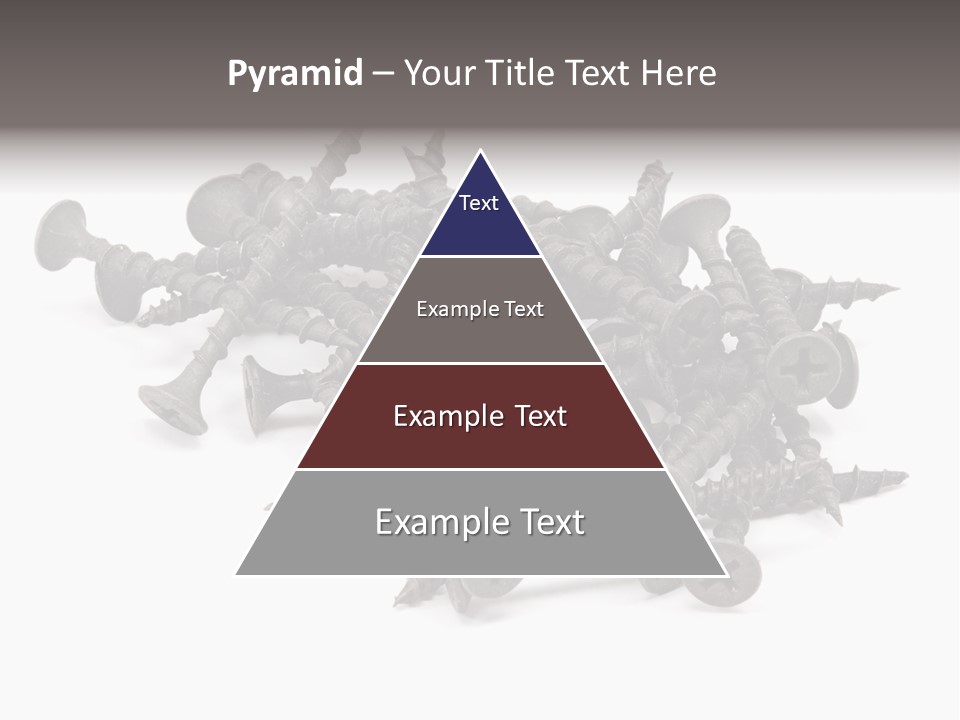 A Pile Of Screws On A White Background PowerPoint Template