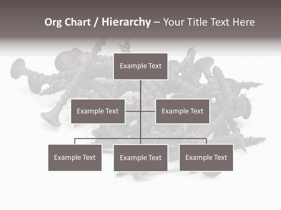 A Pile Of Screws On A White Background PowerPoint Template