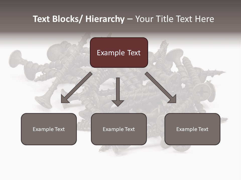 A Pile Of Screws On A White Background PowerPoint Template