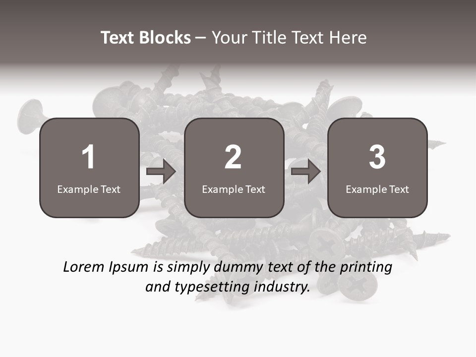 A Pile Of Screws On A White Background PowerPoint Template