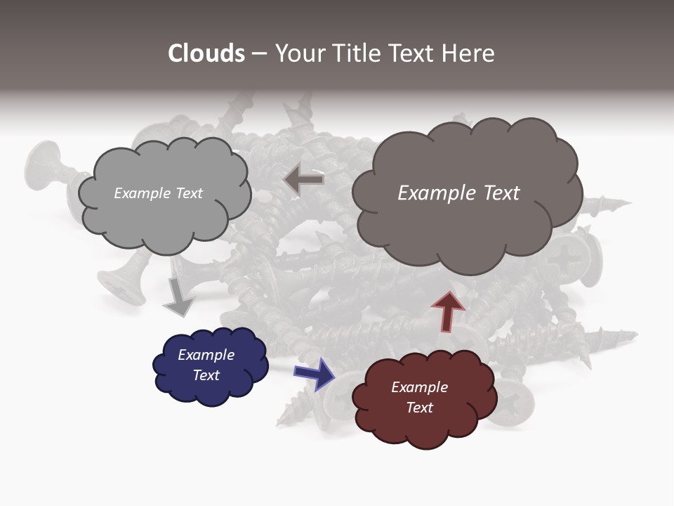A Pile Of Screws On A White Background PowerPoint Template