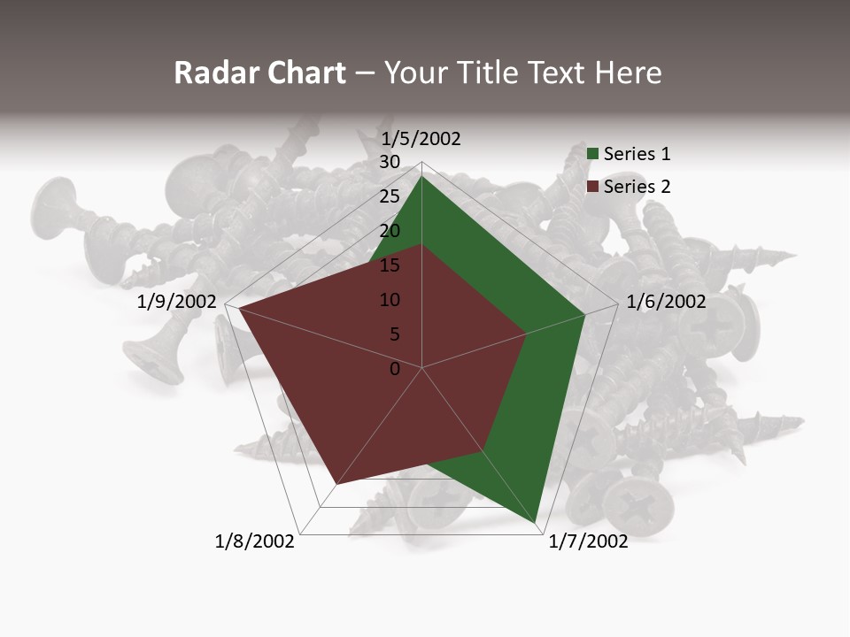 A Pile Of Screws On A White Background PowerPoint Template