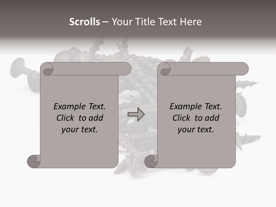 A Pile Of Screws On A White Background PowerPoint Template