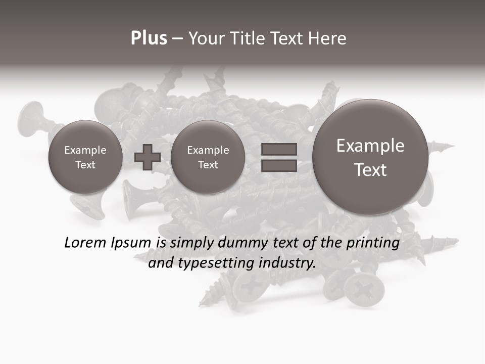 A Pile Of Screws On A White Background PowerPoint Template