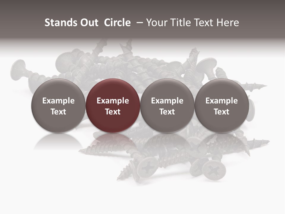 A Pile Of Screws On A White Background PowerPoint Template
