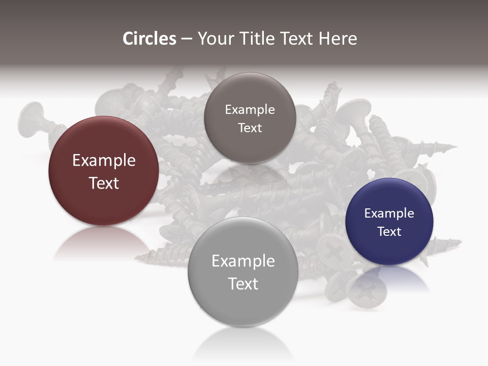 A Pile Of Screws On A White Background PowerPoint Template