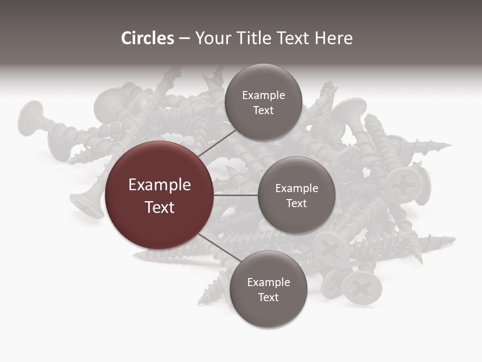 A Pile Of Screws On A White Background PowerPoint Template