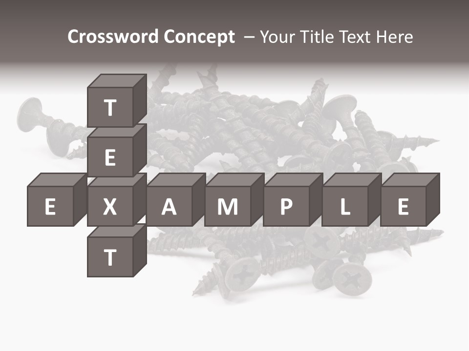 A Pile Of Screws On A White Background PowerPoint Template