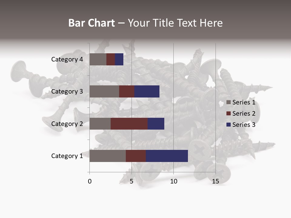 A Pile Of Screws On A White Background PowerPoint Template