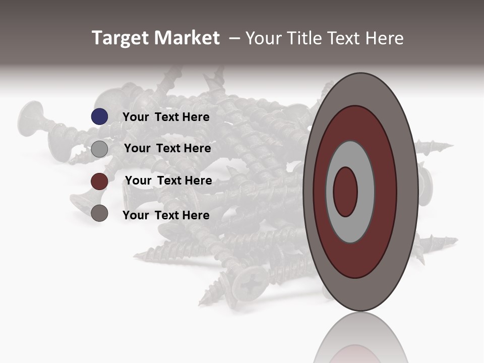 A Pile Of Screws On A White Background PowerPoint Template