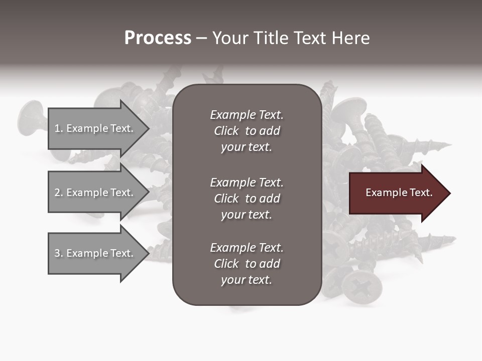 A Pile Of Screws On A White Background PowerPoint Template