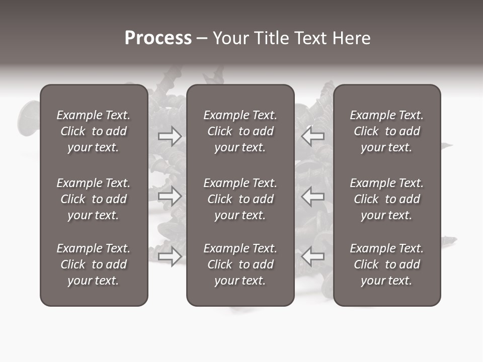 A Pile Of Screws On A White Background PowerPoint Template