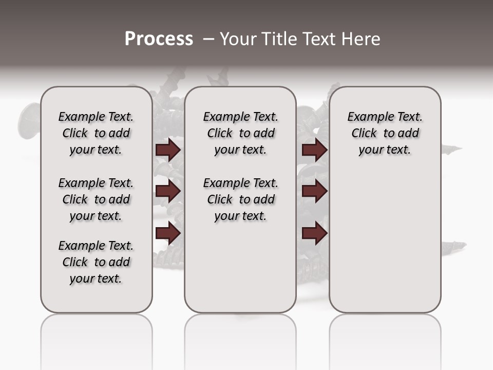 A Pile Of Screws On A White Background PowerPoint Template
