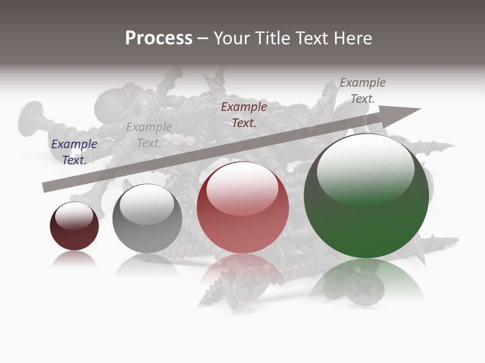 A Pile Of Screws On A White Background PowerPoint Template