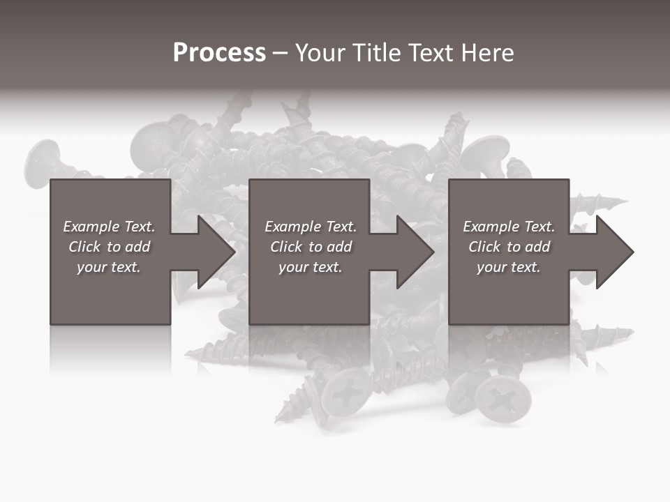 A Pile Of Screws On A White Background PowerPoint Template